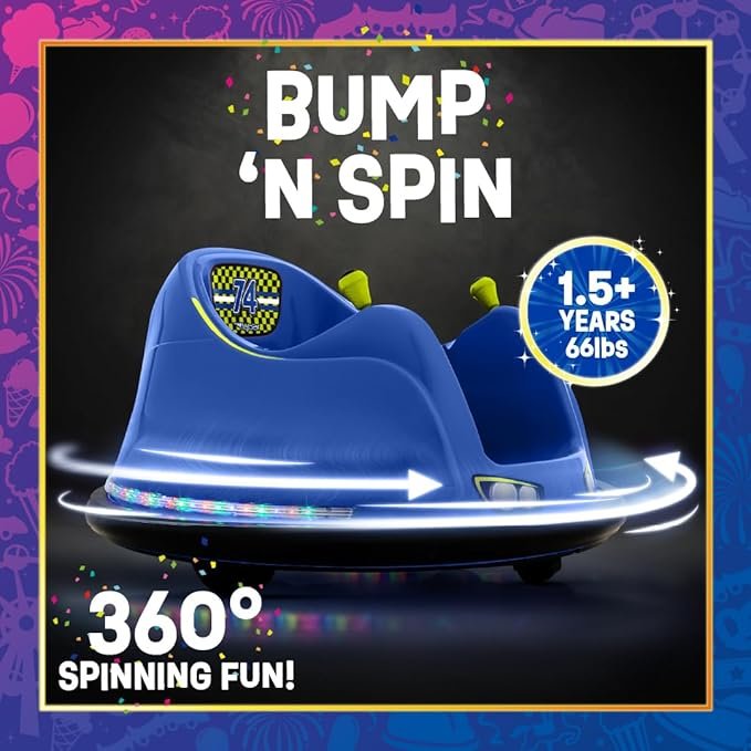 Flybar FunPark Electric Bumper Car 6V for Toddlers