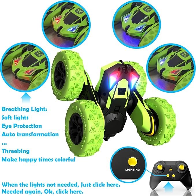 Threeking RC Stunt Cars Remote Control Car, Double-Sided Driving 360 - Image 4