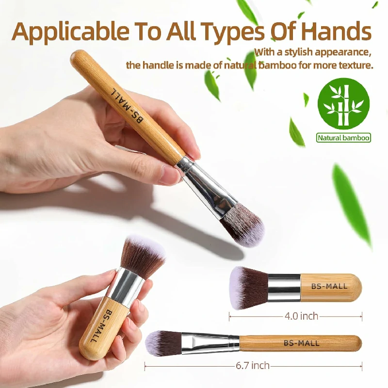BS-MALL Makeup Brush Set 11Pcs Bamboo Synthetic - Image 6