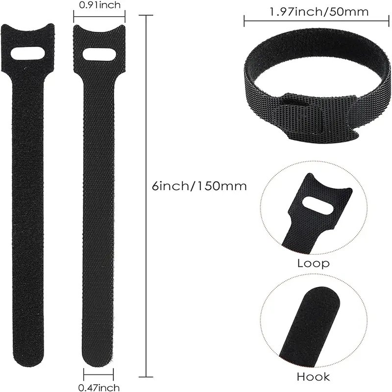 120PCS 6 Inch Cable Ties Reusable Multi-Purpose Wire Ties Cord - Image 6