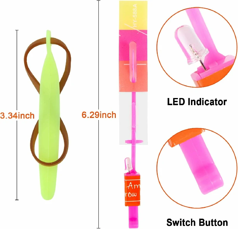 25 Sets LED Flying Set, 25 Slingshot+25 Glow Helicopter - Image 2