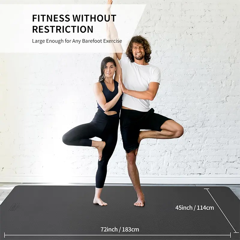 CAMBIVO Large Yoga Mat (6'x 4'), Extra Wide Workout Mat for Men and Women - Image 3