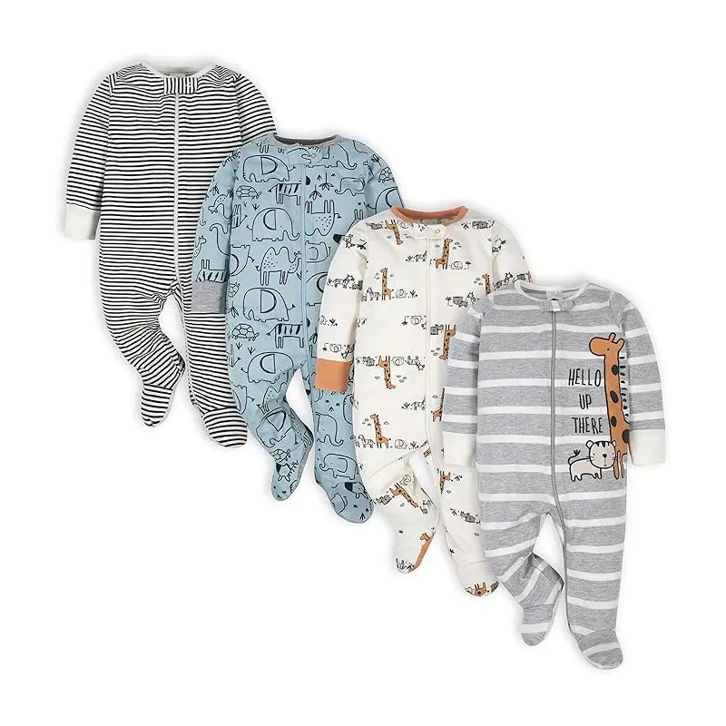 Gerber Baby Boys 4 Pack Sleep ‘N Play Footie, 4 Piece set