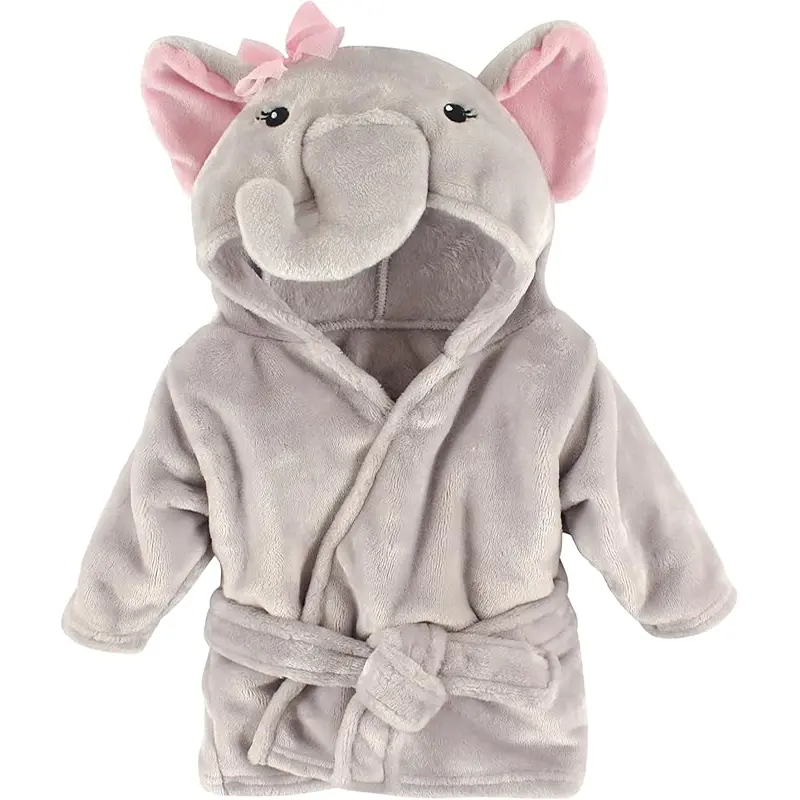 Hudson Baby Unisex Baby Plush Animal Face Bathrobe