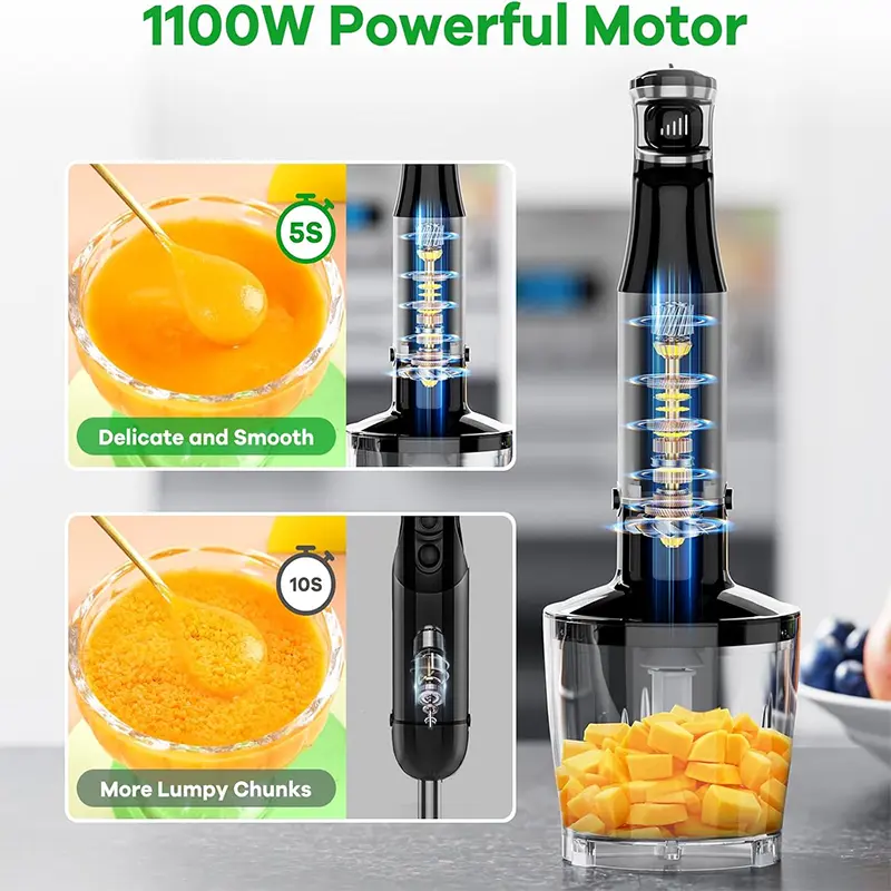 Immersion Blender Handheld Corded Hand Blender 1100W - Image 8