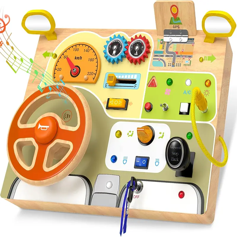 Montessori Toddler Toys – Baby Wooden Busy Board