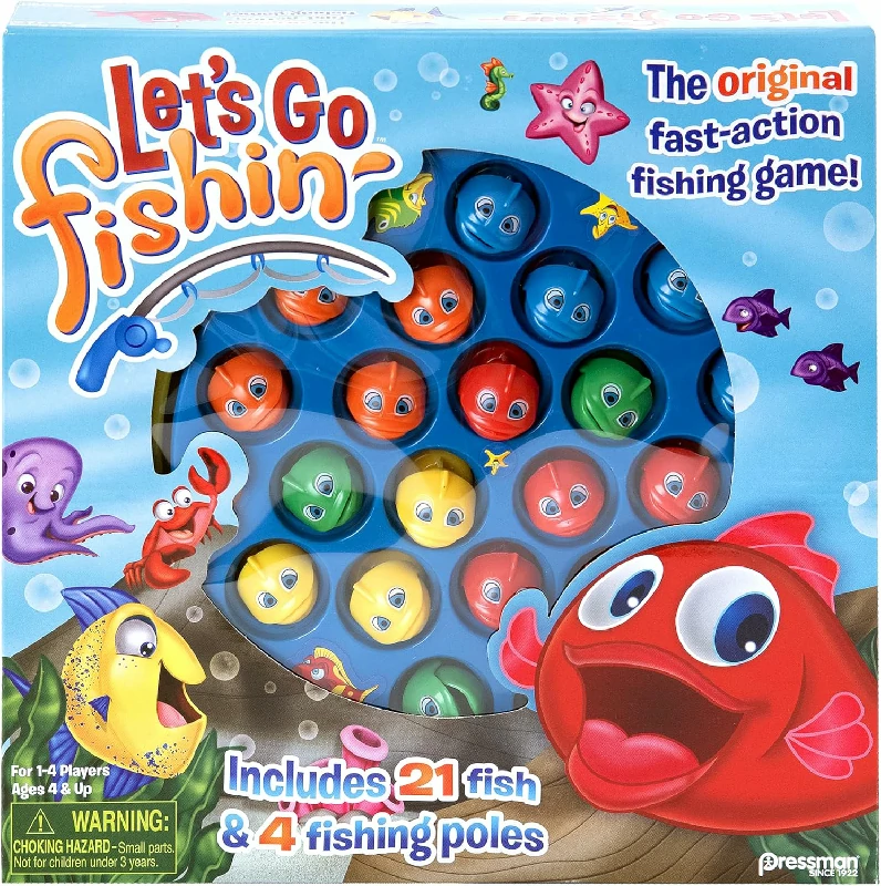 Let’s Go Fishin’ Game by Pressman– The Original Fast-Action Fishing Game