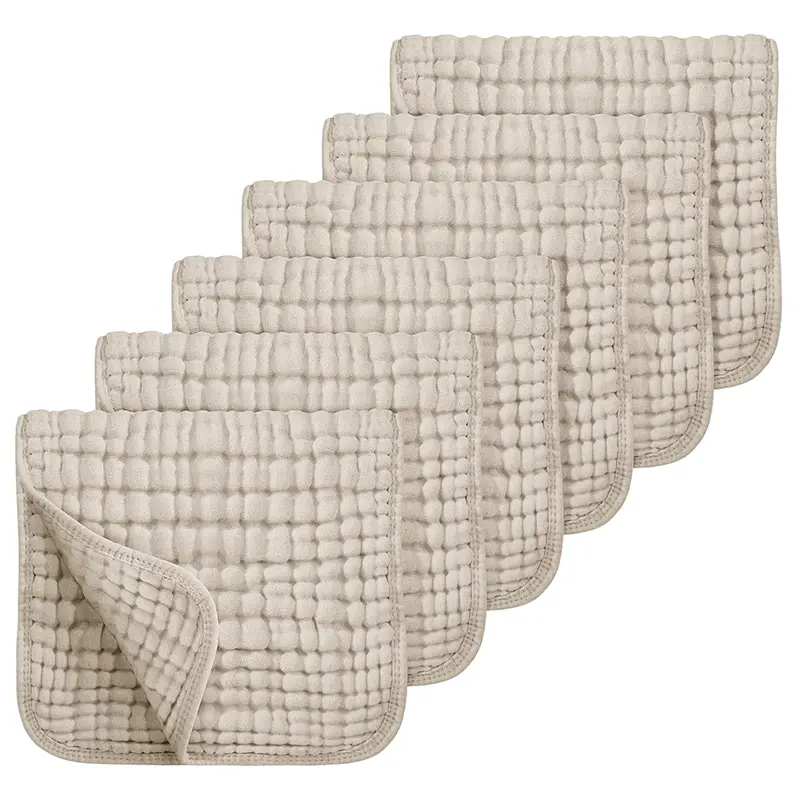 Looxii 100% Cotton Muslin Burp Cloths Large 20”x10”
