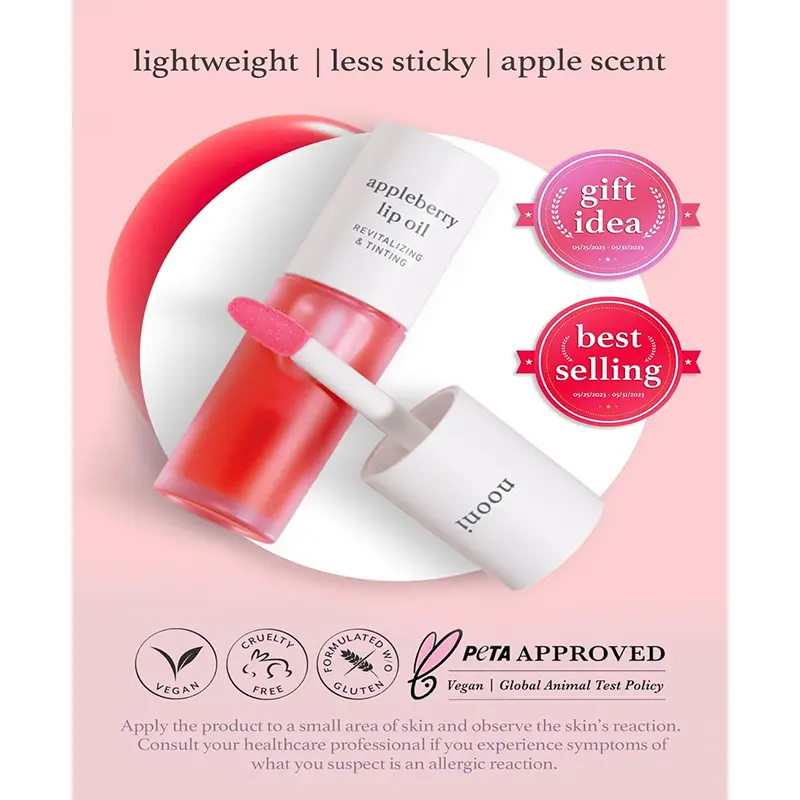 NOONI Vegan Appleseed Lip Oil – Appleberry