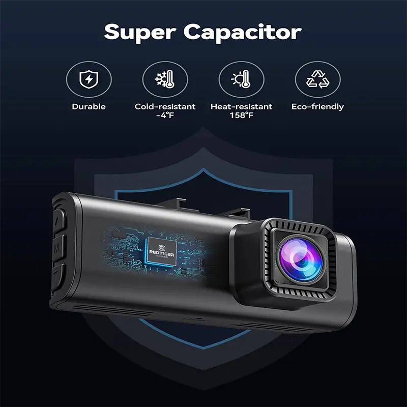 REDTIGER Dash Cam Front Rear, 4K/2.5K Full HD Dash Camera for Cars - Image 2