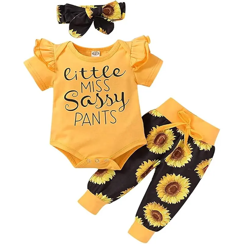Yvowming Newborn Baby Girl Clothes Infant Baby Ruffle Romper