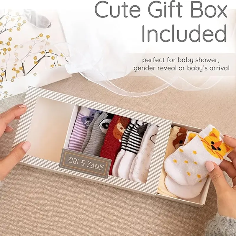 ZIRI & ZANE Baby Sock Gift Set - 7 Unique Pairs - Image 6