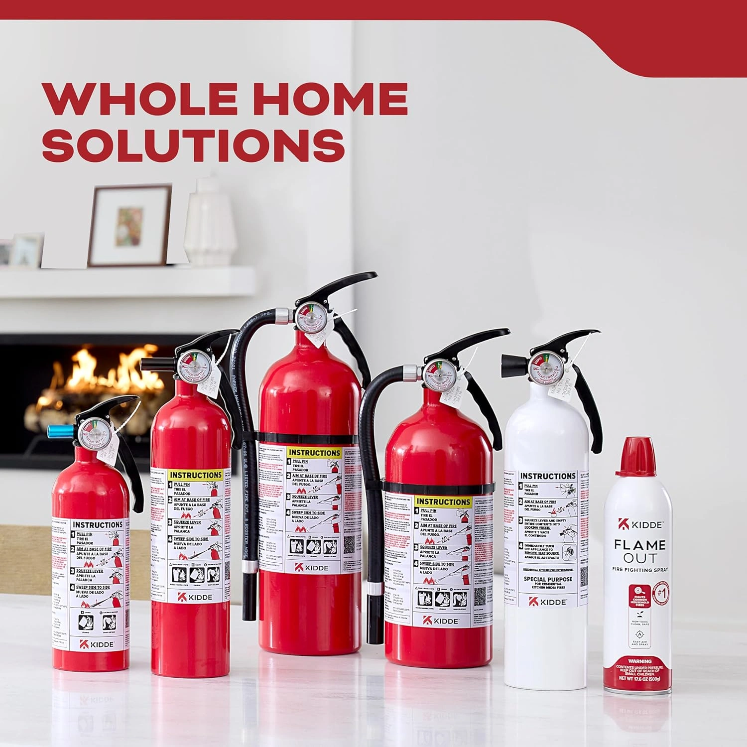 Kidde Multi Purpose Fire Extinguisher for Home, Office, Dorm, Residential, 1A10BC