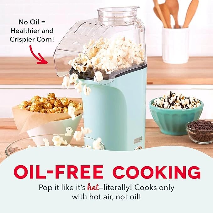 DASH Hot Air Popcorn Popper Maker with Measuring Cup - Image 2