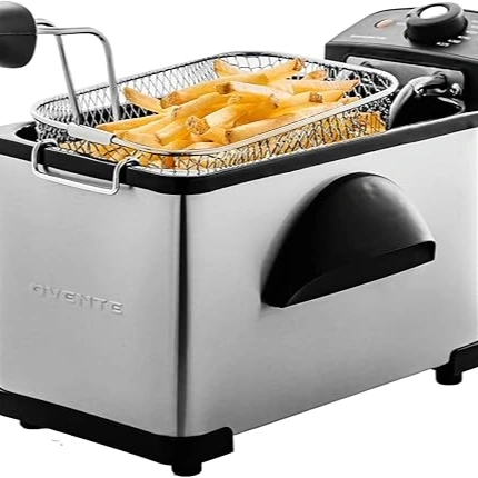 OVENTE Electric Deep Fryer 2 Liter Capacity, 1500 Watt Lid