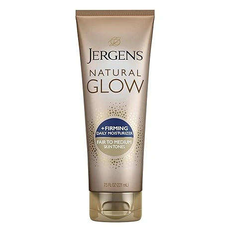 Jergens Natural Glow +Firming Self Tanner Body Lotion, Fair to Medium Skin Tone