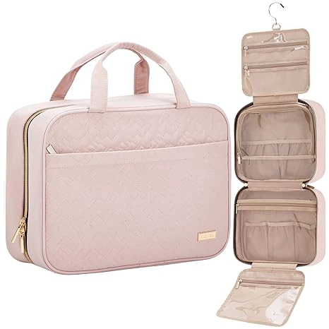 NISHEL Travel Toiletry Bag for women, Portable Hanging Organizer