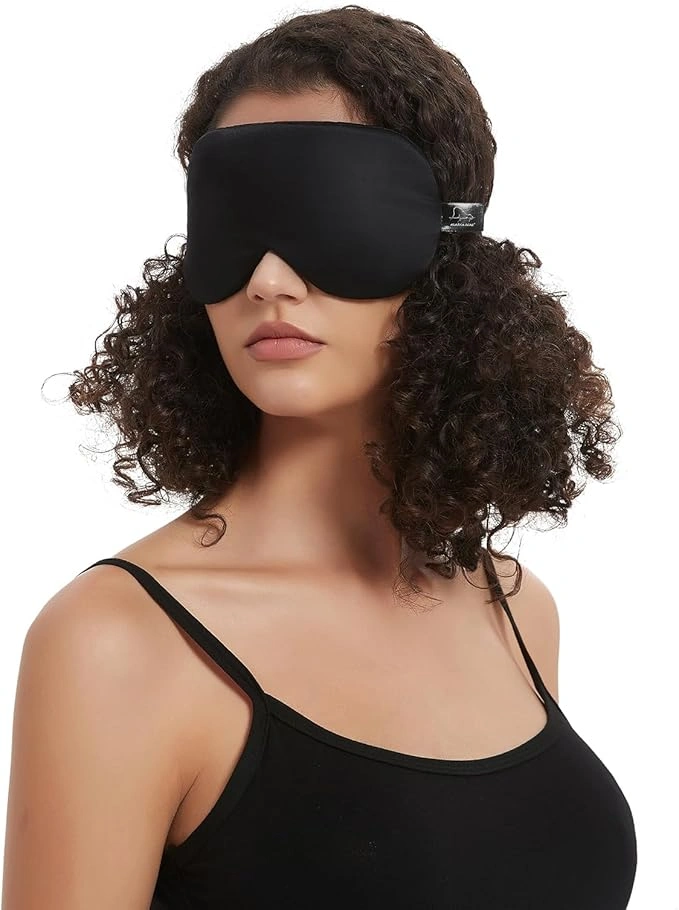Alaska Bear Sleep Mask Silk Cover Eye Contour for Pressure-Free Sleeping