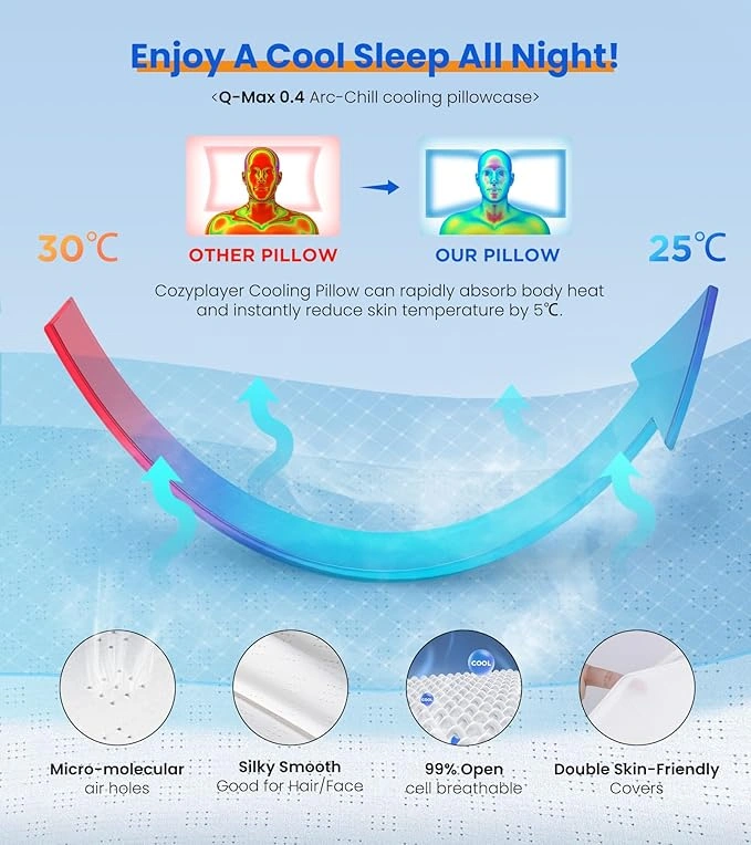 Ultra Pain Relief Cooling Pillow for Neck Support, Adjustable Cervical Pillow Cozy Sleeping - Image 4