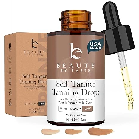 Self Tanning Drops for Face – USA Made with Organic & Natural Ingredients