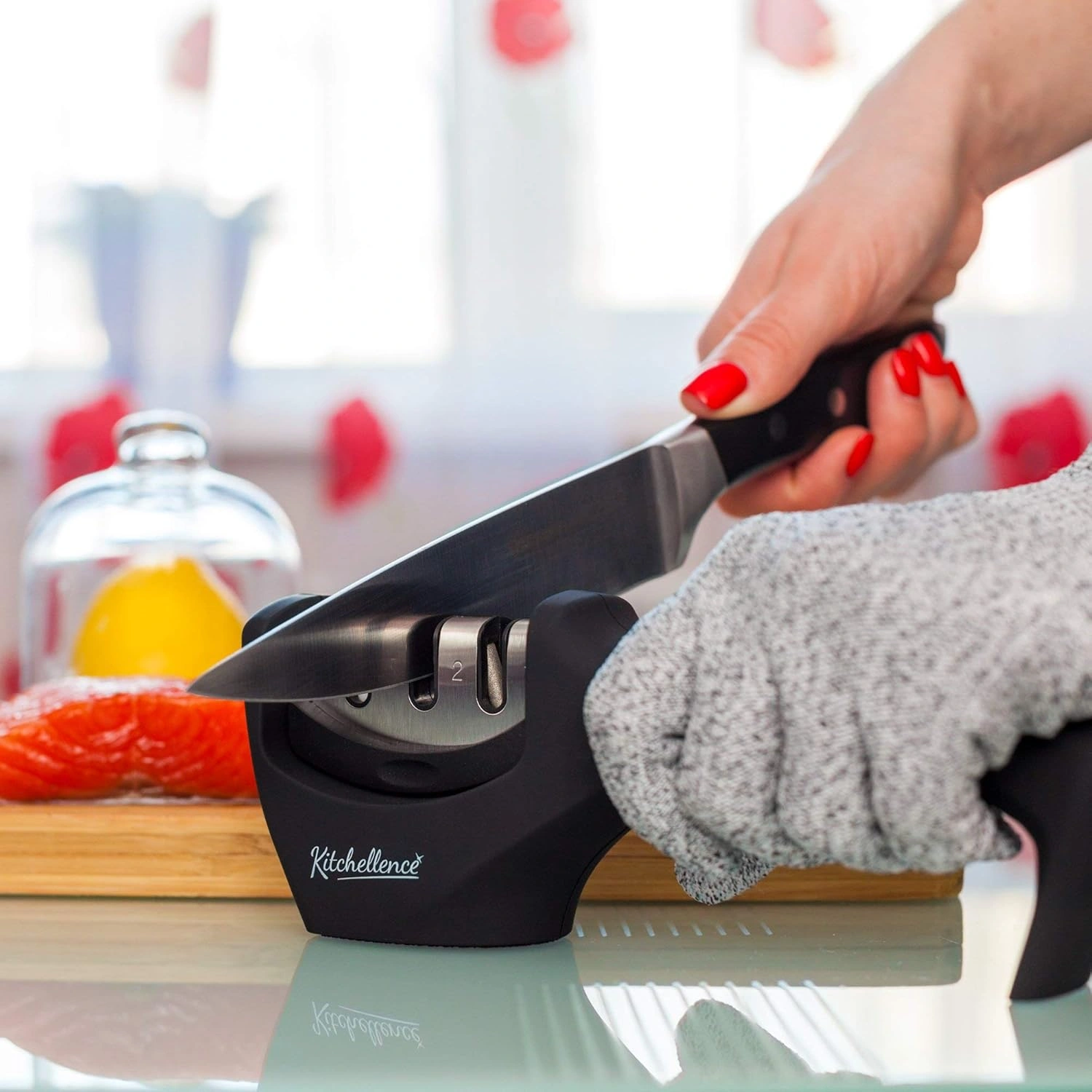 4-in-1 Kitchen Knife Accessories: 3-Stage Knife Sharpener Helps Repair - Image 3