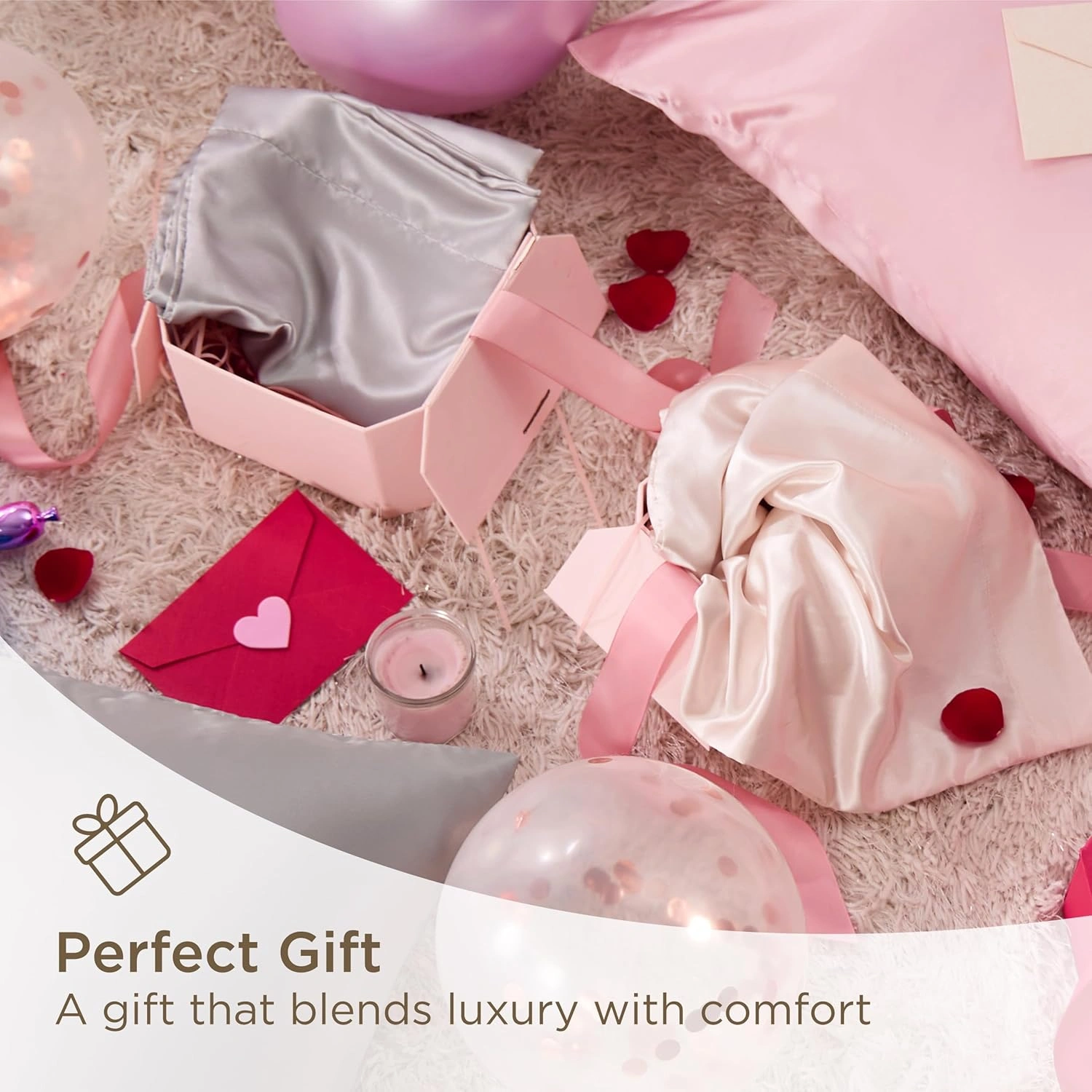 Bedsure Satin Pillowcases, Similar to Silk Pillow Cases Queen Size Set of 2 - Image 2