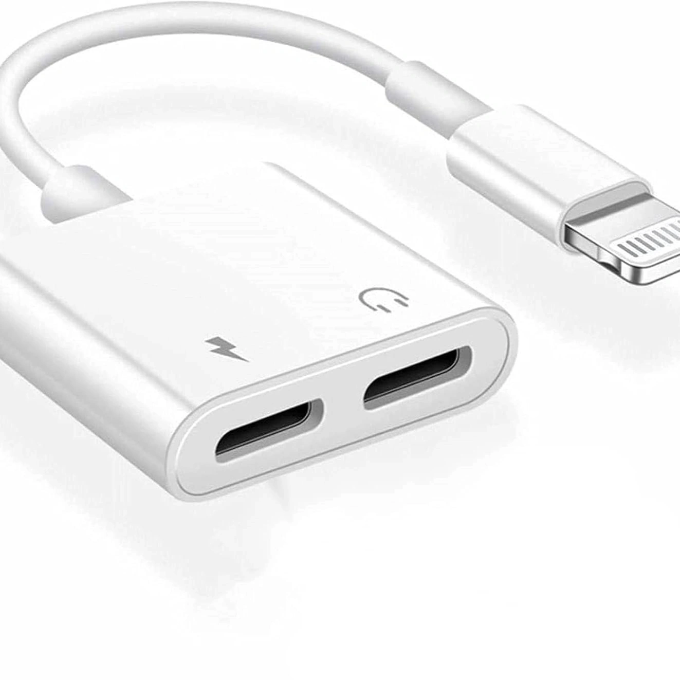 iPhone Headphones Adapter & Splitter, 2 in 1 Dual Lightning Charger Cable