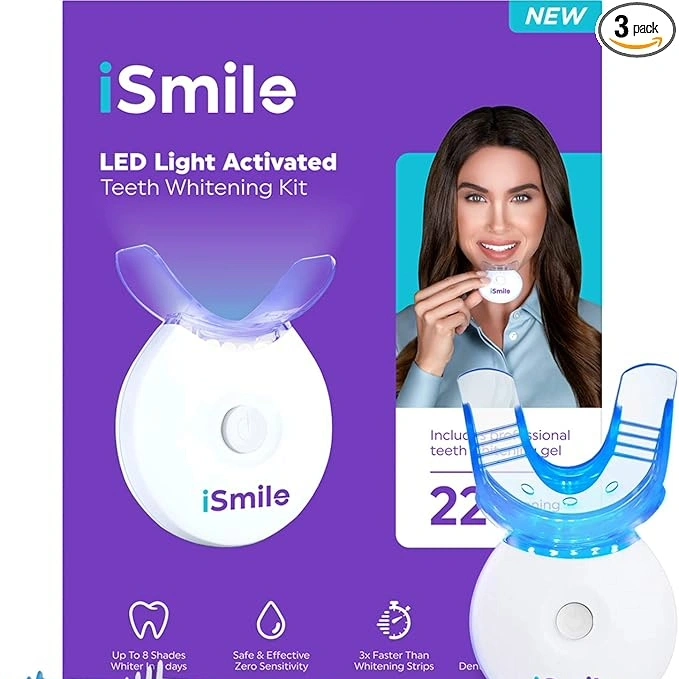 iSmile Teeth Whitening Kit – LED Light, 35% Carbamide Peroxide