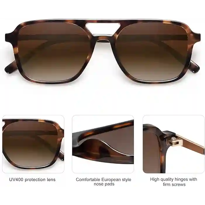 SOJOS Retro Aviator Sunglasses for Women Men - Image 4
