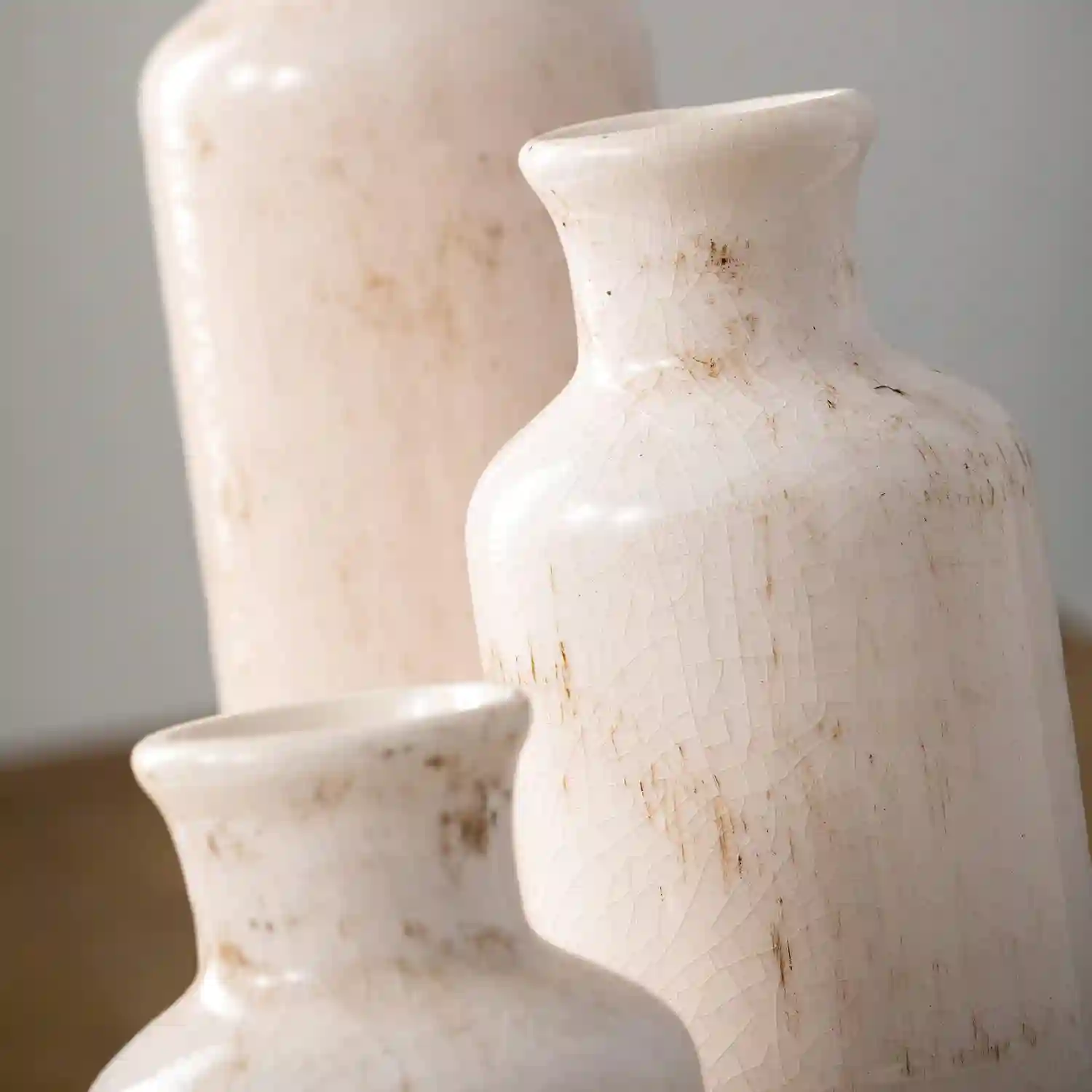 Sullivans White Ceramic Vase Set, Farmhouse Decor, Home Decorative Vase - Image 6