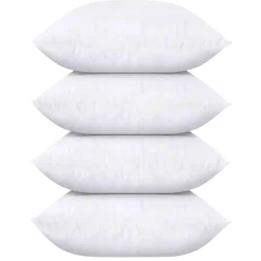 Utopia Bedding Throw Pillows (Set of 4, White), 18 x 18 Inches Pillows for Sofa