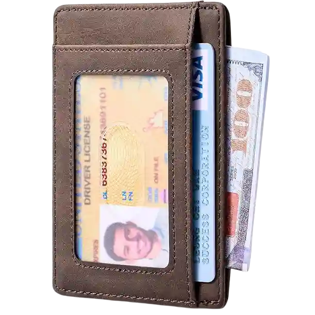 Travelambo Slim Wallet Front Pocket Minimalist Leather