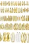 42 Pairs Gold Hoop Earrings Set for Women, Fashion Chunky Pearl Earrings
