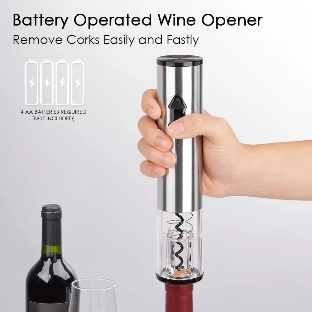 CIRCLE JOY 5-in-1 Electric Wine Opener Gift Set Stainless Steel - Image 3
