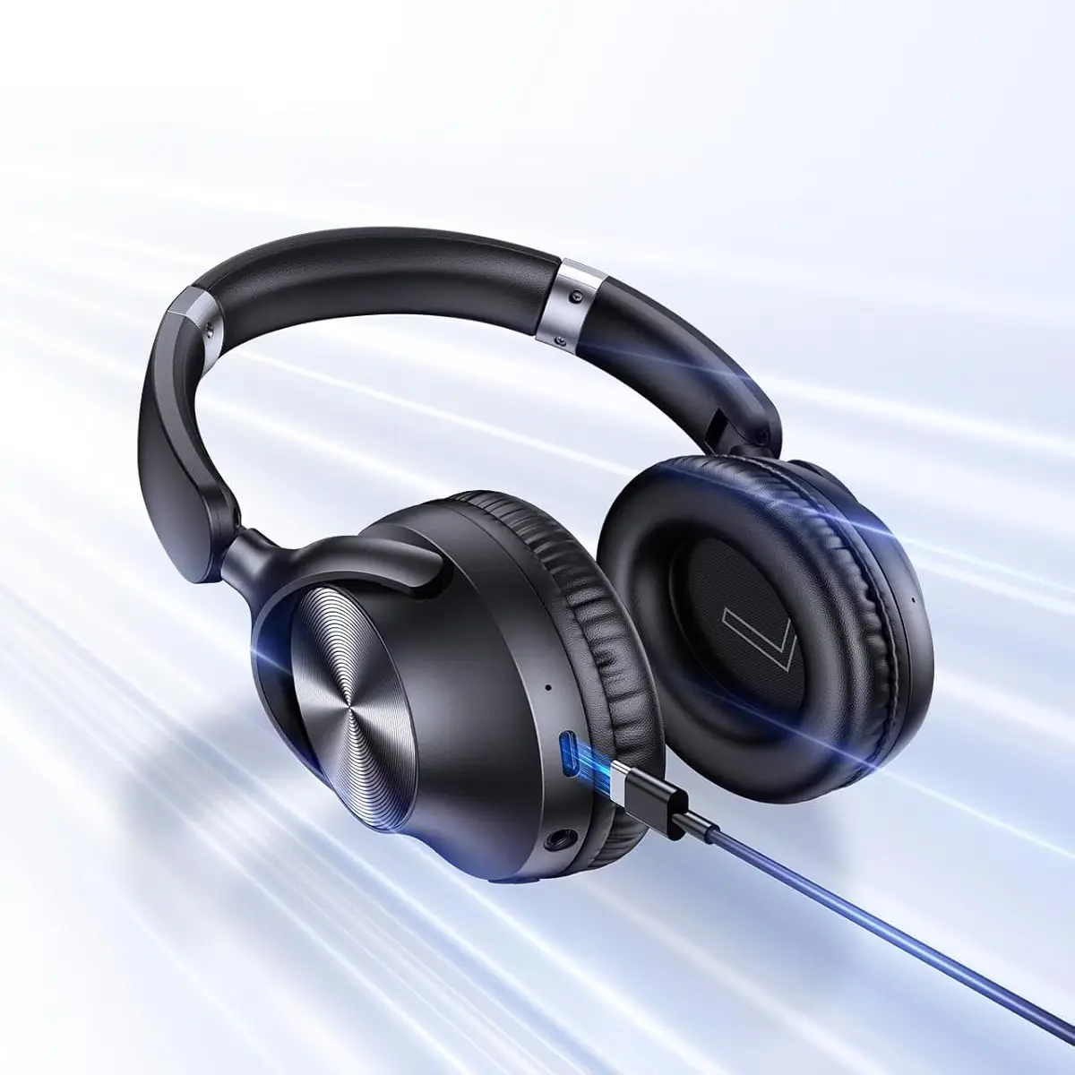 TAGRY Hybrid Active Noise Cancelling Headphones 100H Playtime Wireless - Image 3
