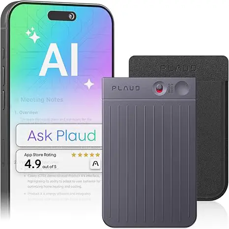 AI Voice Recorder, Note Voice Recorder w/Case, App Control, Transcribe