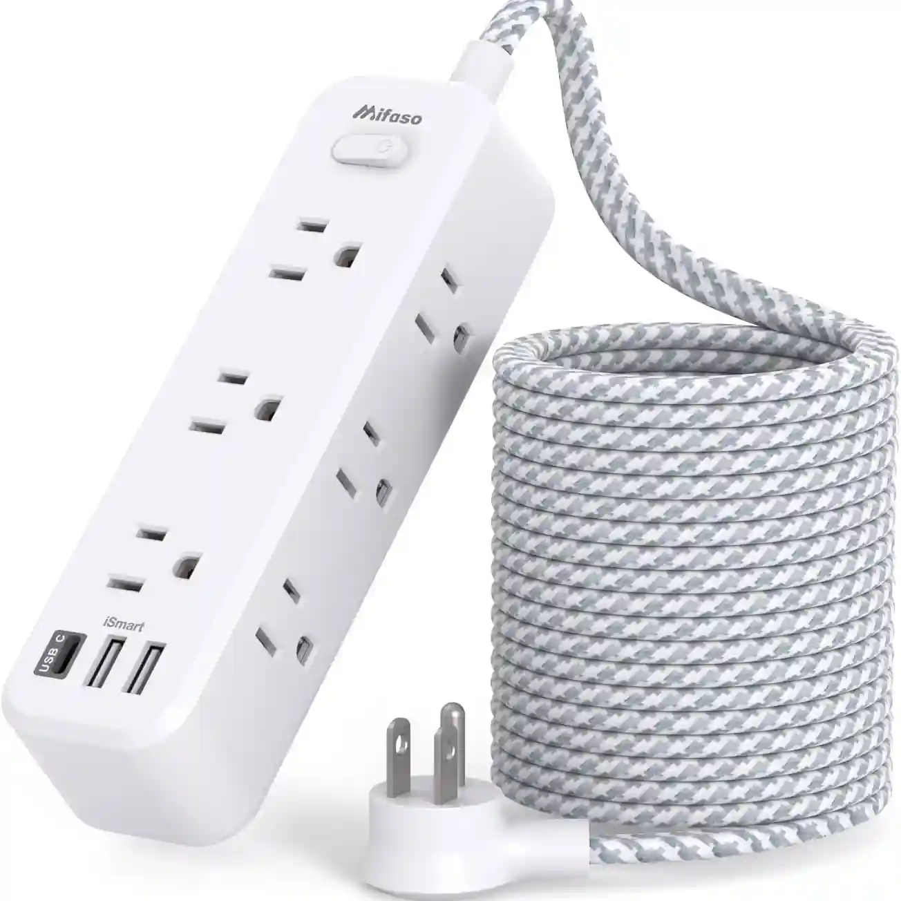 Extension Cord 15 ft, Surge Protector Power Strip, Long Extension Cord
