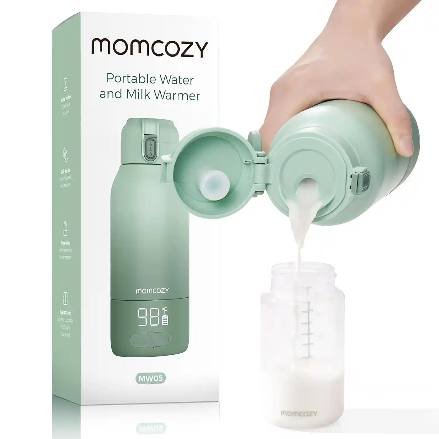 Momcozy Portable Milk Warmer for Travel – Dual Heating Modes for Breast Milk & Water
