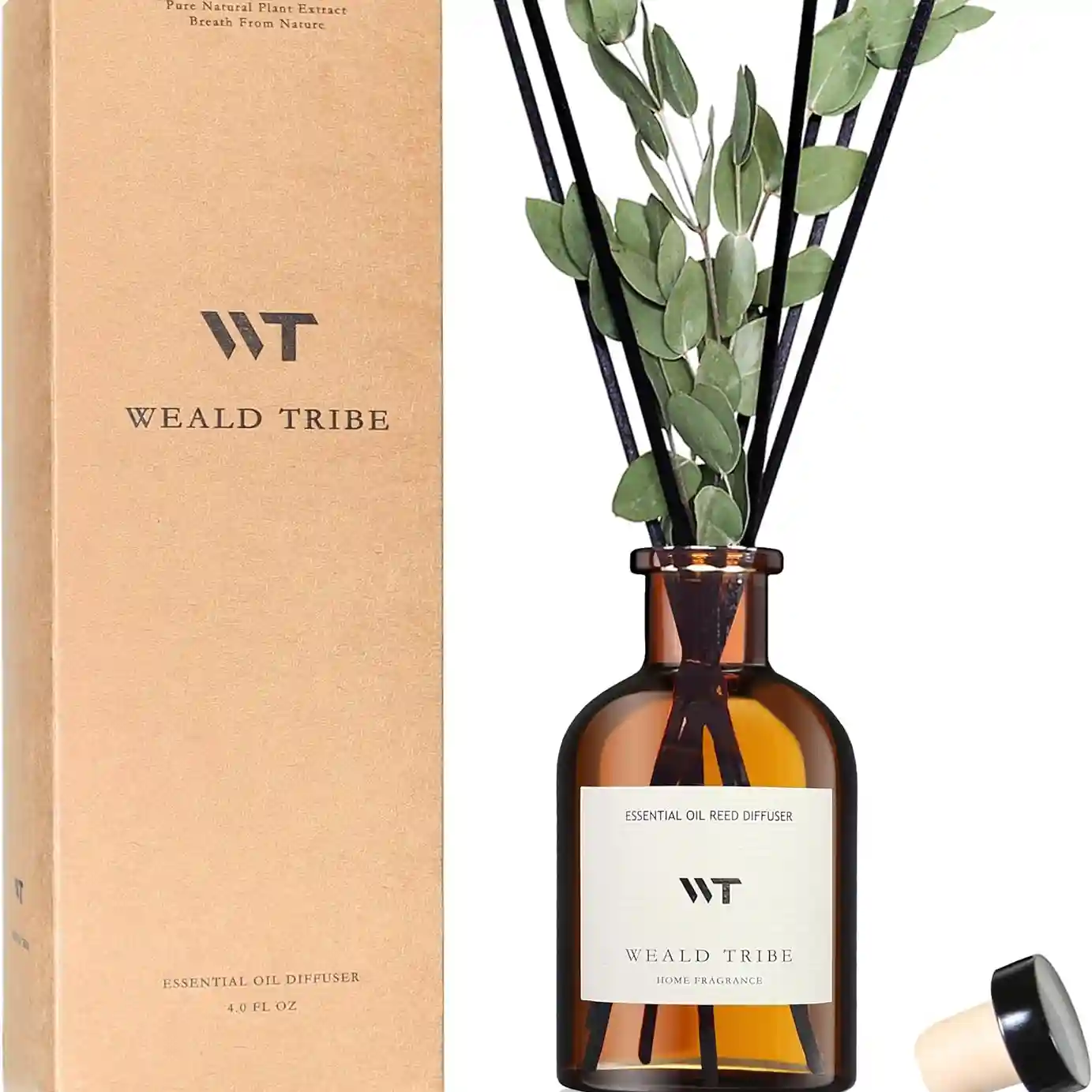WEALD TRIBE Flower Reed Diffuser Set Eucalyptus & Lavender Scent For Bathroom - Image 3