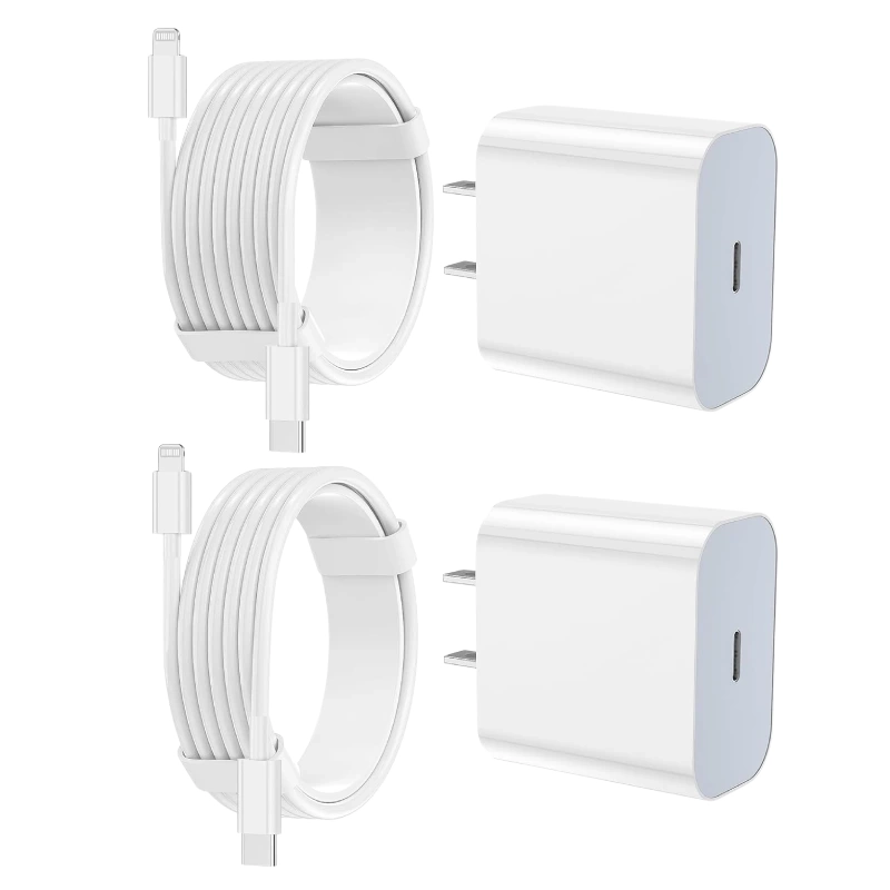 iPhone Charger Fast Charging 2 Pack Type C Wall Charger Block