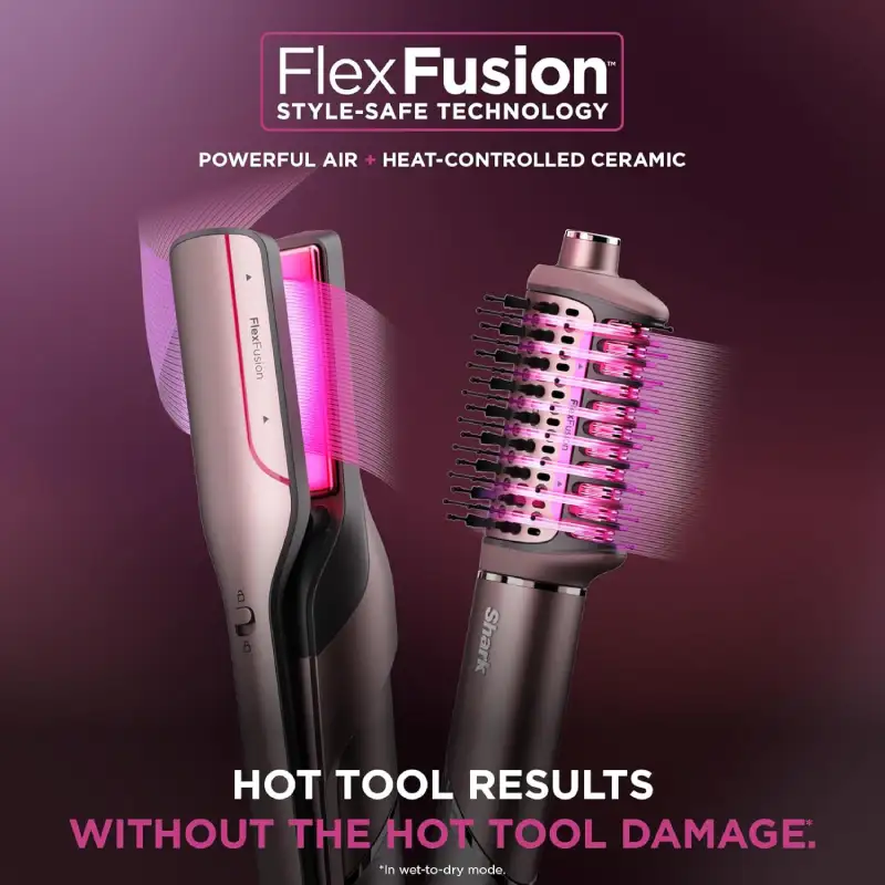 Shark FlexFusion Hair Straightener & Powerful Hair Dryer with Fusion Hair - Image 6