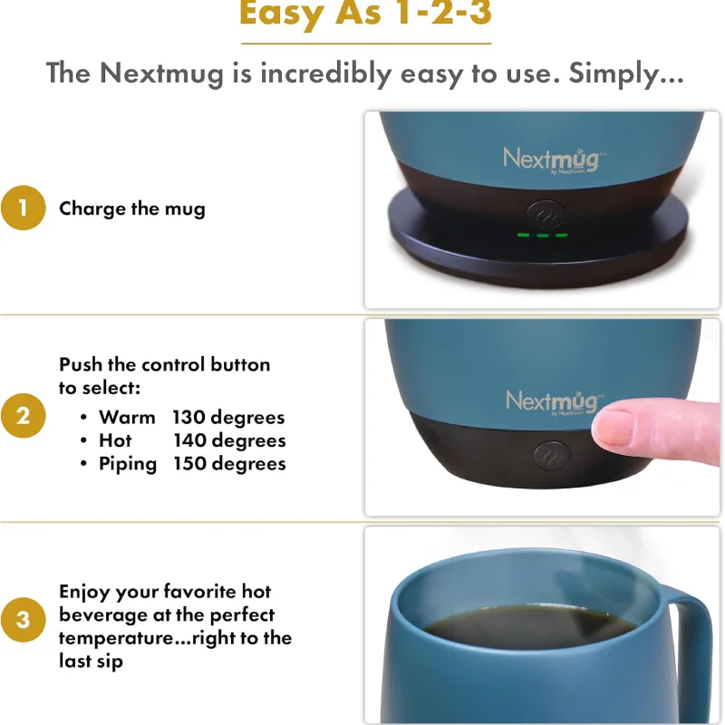 Nextmug - Temperature-Controlled, Self-Heating Coffee Mug - Image 4