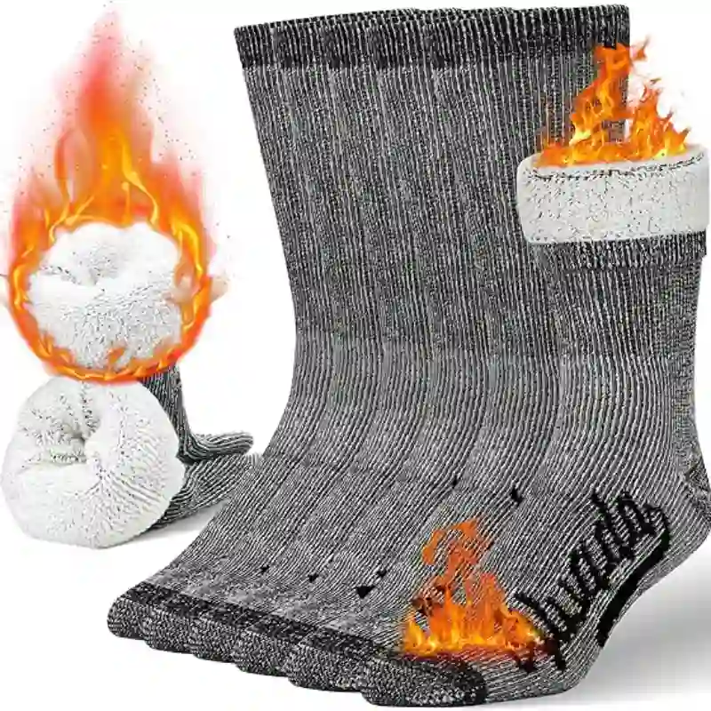 Alvada Merino Wool Hiking Socks Thermal Warm Crew Winter